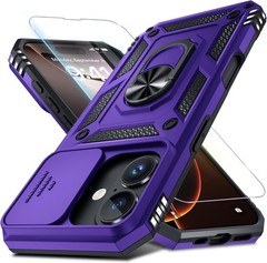 Case for iPhone 12 & 12 Pro Phone Cover Heavy Duty Shockproof Full Body Purple