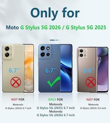 Motorola Moto G Stylus 2025/Stylus 2026 Case: Military Grade Dropproof Kickstand