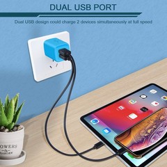2 Pack Fast Charging USB Wall Charger for iPhone, Samsung Galaxy, Google Pixel