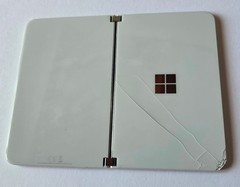 White Microsoft Surface Duo 128GB Android Phone with EXTERNAL CRACKS & NO POWER