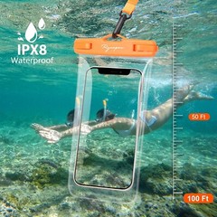 2Pack Universal Waterproof Phone Case Pouch Bag for iPhone 14 Pro Max/Galaxy S23