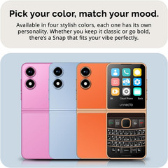 Snap | Dual SIM | 4G/LTE | Unlocked | QWERTY Keyboard | Flip Phone | Cloud OS |