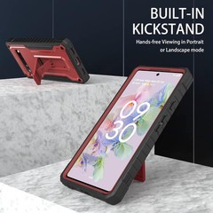 for Google Pixel 6a Case, Military Grade Protection Shockproof Case with Tempere