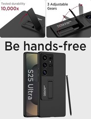 Slim Fit for Samsung Galaxy S25 Ultra Case with Stand, Military Grade Protection