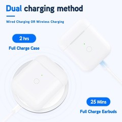 Replacement Wireless Charging Case for Airpod 1st 2nd Generation, Bluetooth Pair