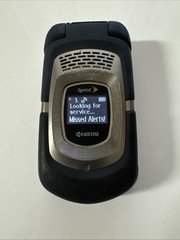 Kyocera DuraXT E4255- Black and Silver ( Sprint ) Cellular Flip Phone – Works