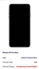 Apple iPhone 15 Pro Max – 256 GB – Black (Unlocked) READ DESCRPTION! FREE SHIP