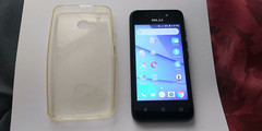 BLU Dash L4 LTE Smartphone, Dual-SIM, 4″ Display, 8GB+1GB RAM, w $5 Prepaid Card