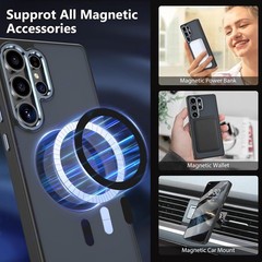 Case & Screen Protector for Samsung Galaxy S25 Ultra 6.9 Inch Stylish Slim Matte