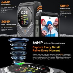 OSCAL TANK 1 5G AI Rugged Smartphone Android 15 Outdoors IP68 NFC Mobile Global
