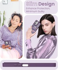 Motorola Moto G Power 5G 2025/2026 Floral Phone Case with Screen Protector, Blue