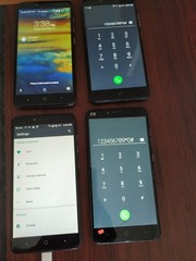Lot of 4 Mixed model MetroPcs Z981 32GB and other Blue Smartphone For parts