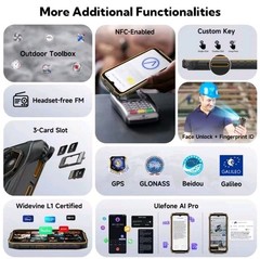 Ulefone Rugking 4 Pro Rugged Waterproof Phone 16GB+256GB 6.53″ 48MP 10200mAh NFC