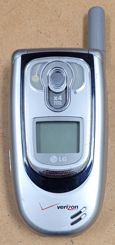 LG VX6100 – Silver and Blue ( Verizon ) Rare Cellular Flip Phone