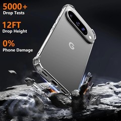 For Google Pixel 10 Pro Clear Case with Shockproof Cover & 1x Screen Protector