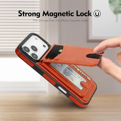 Detachable 2-in-1 iPhone 17 Pro Max Wallet Case, RFID Blocking, Orange