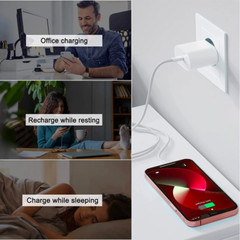 20W PD Fast Charger USB Type C Adapter Cable for iPad iPhone 14 13 12 11 Pro Max
