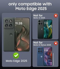 Magnetic for Motorola Moto Edge 2025 Case Slim Thin Translucent Matte Purple