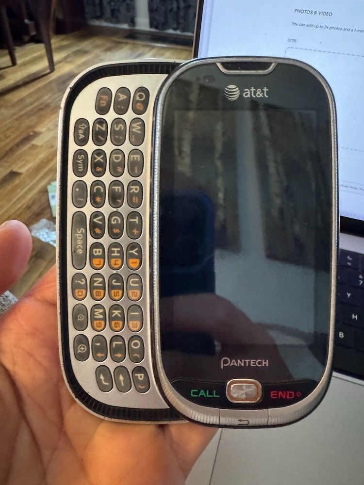 Pantech Pursuit P6010 AT&T Green Slider QWERTY Phone Tested Works