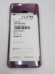 DEFECTIVE – Samsung Galaxy S9 – Purple – 64 GB – GSM Unlocked – SM-G960U – 12594