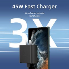 45W PD Power Fast Charger Wall Adapter Usb Cable for Samsung Galaxy S23 S22 S21+