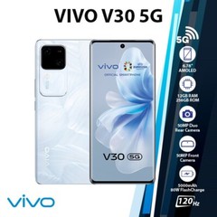 VIVO V30 Android Cell Phone (White/12GB+256GB/Dual SIM/Unlocked/New)
