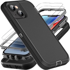 3 in 1 Heavy Duty Military Grade Case for iPhone 13/14, Shockproof & Dustproof