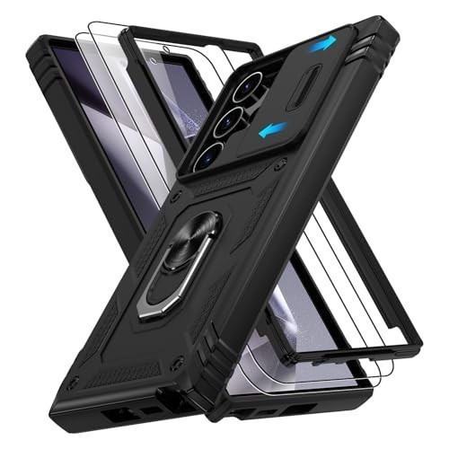 Fit for Samsung Galaxy S24 Ultra Phone Case with 360° Ring Kickstand & Screen Pr