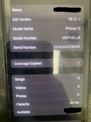 Apple iPhone 12 – 64GB – Black (Unlocked) A2172 (CDMA + GSM)