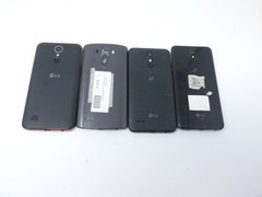 Lot of 4 Working Cracked LG Smartphones – Rebel 4 / Journey / G3 / K20 Plus