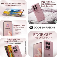 Motorola Edge 60 Fusion 5G 12GB RAM 256GB PANTONE Zephyr Global Version Dual Sim