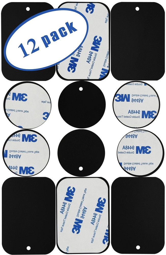 Great 1 Universal Metal Plates with 3M Adhesive for All Magnetic Car Mounts, Cel