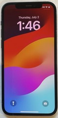 USED BLACK GSM UNLOCKED iPhone 12, 128GB A2172 MGF93LL/A, 96% BATTERY iOS 17.6.1