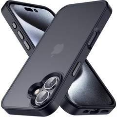 for iPhone 16 Plus Phone Case, Shockproof Military Grade Drop Protection, Black