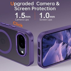 Slim Military Grade Shockproof Case for Google Pixel 10A, Magnetic Translucent M