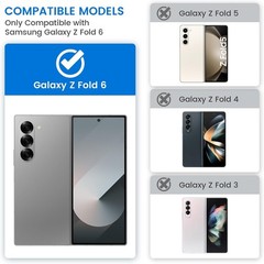 Galaxy Z Fold 6 Case with Kickstand, Hinge Protection & Belt Clip Holster – Blue