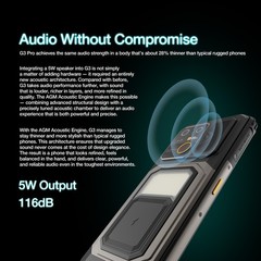 AGM G3 Rugged Smartphone Android 15 10000mAh 116dB Louder Speaker 12GB+512GB NFC