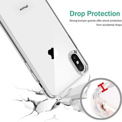 iPhone Xs Max Case Clear Back Shockproof TPU Bumper Protective Phone Cover