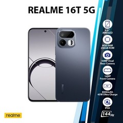 (New) Realme 16T 5G Android Cell Phone (8GB+256GB/BLACK/Dual SIM/Global Ver.)