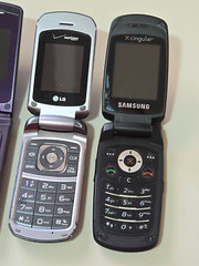 Vintage Cell Phones Lot LG-VX5600 LG-VN251S SCH-U460 Nokia 3595 Samsung SGH-C417