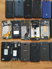 Lot of 50 Mixed Brand LG/SKY/BLU/hTC and other 32GB/16GB/8GB Smartphone For part