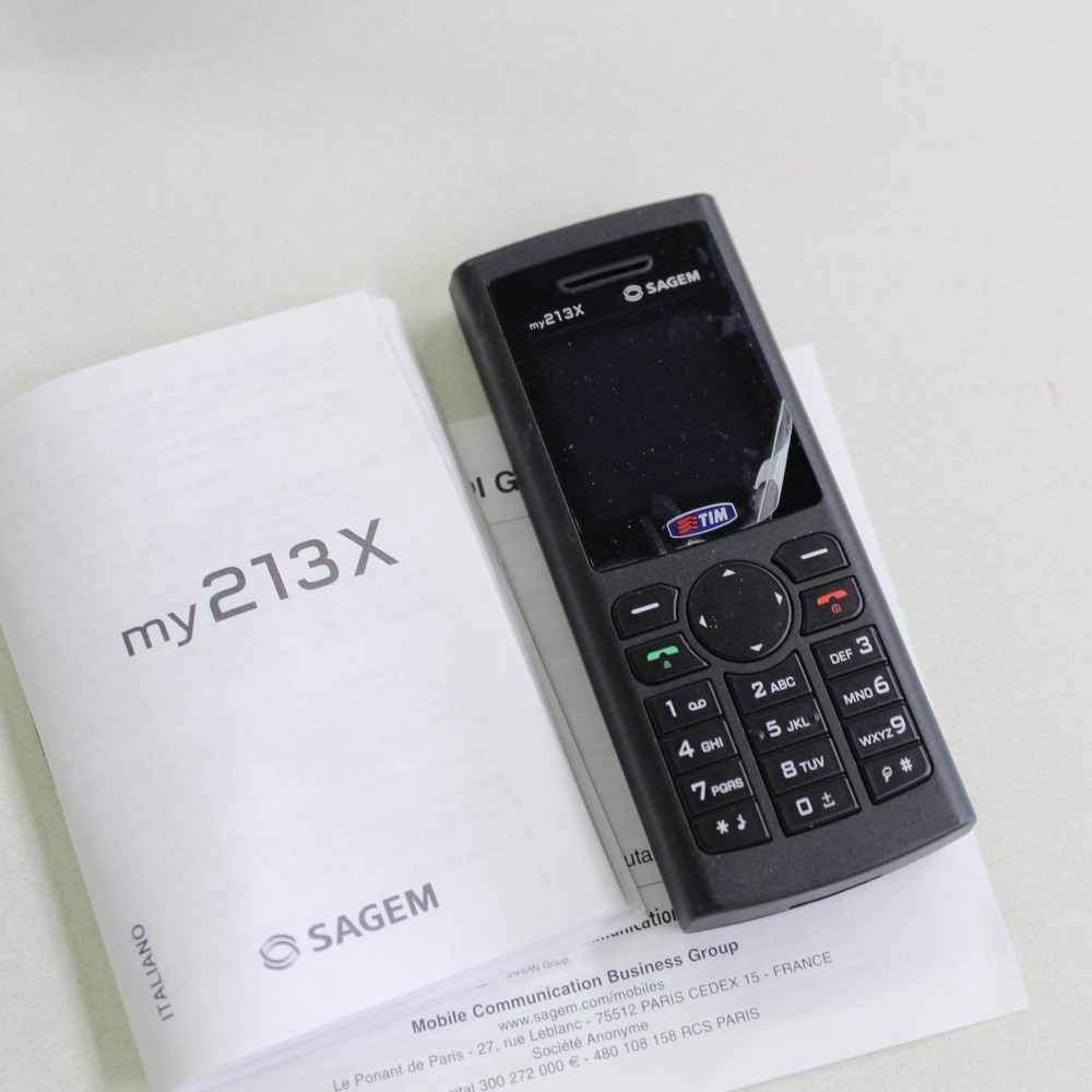 Rare Vintage SAGEM my213x TIM Phone Black International In Box Bundle