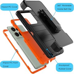 Rugged Case for Moto Edge 2025, Motorola Edge 2025 Case with Belt Clip Holster