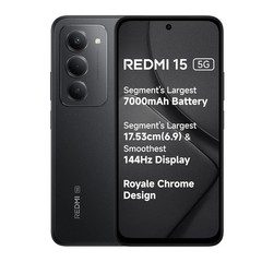 Redmi 15 5G (Black 6GB+128GB) 50MP AI Camera “NO TARIFFS IN USA”