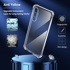 Samsung Galaxy A57 Case with 2 Pack Galaxy A57 5G Screen Protector Tempered Glas
