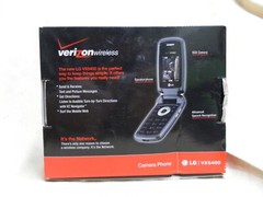 LG VX5400 – Gray (Verizon) Cellular Flip Phone with chargers and belt holster