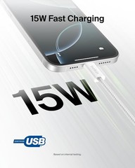 15W Type-C Fast Charger Adapter for iPhone 17 & 16 9.9Ft Cable