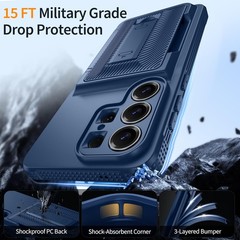 Wallet & Rugged Phone Case for Samsung Galaxy S26 Ultra 6.9 Inch RFID Blocking