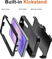 Samsung Galaxy S26 Ultra Case with Belt Clip Holster & Kickstand, Heavy Duty Rug