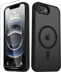 iPhone 17e Case, iPhone 16e Case, Matte Magnetic Phone Cover with 1 Screen Prote